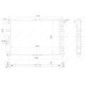 1x Kühler, Motorkühlung NRF 53902A passend für CHEVROLET DAEWOO PONTIAC