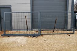 Einfahrtstor B 400 x H 123 cm Doppelstabmatten 2D 6/5/6mm Anthrazit Hoftor 4m