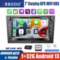DAB+ 32G Android 14 Autoradio GPS Navi Carplay Für Opel Astra H Corsa C D Zafira