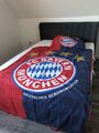 FC Bayern München Bettwäsche, Größe 135x200 cm, blau-weiß-rot Fußball