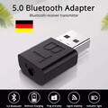 2-in-1 Bluetooth Adapter Transmitter und Empfänger TV PC Audio Sender 3.5mm NEU