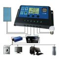 100A 12V-24V MPPT Solar Ladegerät Controller Panel Regler Daul USB Digital- Q3V3