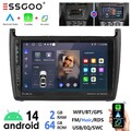 2+64G Für VW Polo 6R 6C 2009-2017 Android 14 Carplay Autoradio GPS Navi WIFI SWC