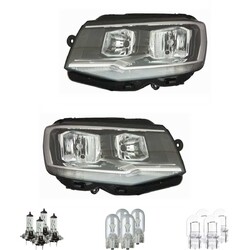 Scheinwerfer Set H7/H7 für VW Transporter VI Bus Multivan Kasten inkl. Lampen
