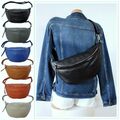 ITALY ★ ECHT LEDER XL CROSSOVER BAUCHTASCHE UMHÄNGETASCHE HÜFTTASCHE BAG NEU