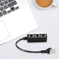 RJ45 Y Verteiler Adapter Netzwerk Splitter Doppler Cat5 6 Lan Ethernet Schwarz