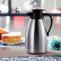 Doppelwandige Thermoskanne 2L Edelstahl Isolierkanne Kaffeekanne Thermosflasche