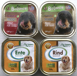 176 x 150g Hundefutter Nassfutter Ragout verschiedene Sorten Alleinfuttermittel