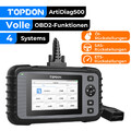 TOPDON AD500 2.0 Profi KFZ OBD2 Diagnosegerät Auto Scanner 4 System Deutsch 32GB