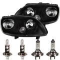 Scheinwerfer Set Satz für VW Caddy III Bj. 04-10  Touran Bj 03-06 schwarz H7+H1