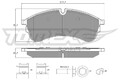 TOMEX Brakes Bremsbelagsatz Scheibenbremse TX 18-59 für VW CRAFTER MAN Bus SYI