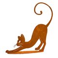 Tierfigur Metall - Elegantes Kätzchen 1 - Edelrost Deko Katzenfigur Gartenfigur