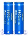 2 x Lithium Ionen Akku 14500 3,7 V 3800 mAh Li ion 50x 14 mm TYP AA Flat Top
