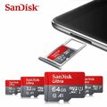 SanDisk Ultra Micro SD TF Karte 16GB 32GB 64GB 128GB Klasse 10 Speicherkarte