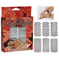 Red Roses 6-teiliges Set Penis- und Vibratorhülle Manchetten Reiz-Struktur
