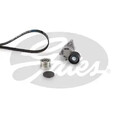 Mehrrippiger Keilriemen Set mit Freilaufriemenscheibe K017PK1103 GATES für OPEL