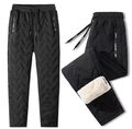 Herren Thermo Fleece Gefüttert Lang Hose Dick Warm Freizeit Jogginghose Winter