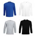 5 Set  FRUIT OF THE LOOM HERREN T SHIRTS LONGSLEEVE M L XL XXL LANGARM SHIRT NEU