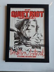 "Quiet Riot Condition Critical 1980er GERAHMT Single WERBUNG MUSIK POSTER A4 8X12"