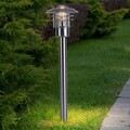Stehlampe Außenleuchte Stehleuchte Laterne Gartenlampe Edelstahl gebürstet LED