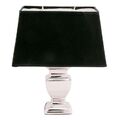 Tischlampe Nachttischlampe Lampe Tischleuchte Silber schwarz Keramik  218346