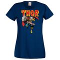 Youth Designz Mighty Thor Damen T-Shirt Print Logo Captain America Thor Comic 