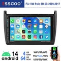 9" Für VW Polo 6R 6C 2009-2017 Autoradio Android 14 Carplay GPS Navi 4+64G BT FM