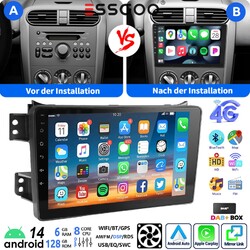DAB+ Autoradio Carplay 6+128G Android14 Für Suzuki Splash Opel Agila B 2004-2014