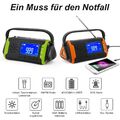 LCD Solar Radio Notfall mit Kurbel AM FM Dynamo Radio 4000mAh LED Taschenlampe