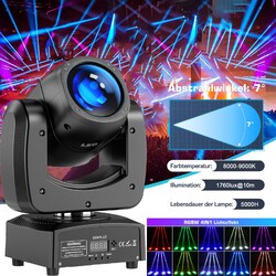 150W LED Beam Moving Head Bühnenlicht RGBW Spot DMX512 DJ Disco Partylicht Show