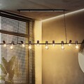10 Flammig Pendelleuchte Esstisch Hängelampe Schwarz E27 Retro für Wohnzimmer