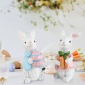 2 Stücke Osterhasen Statue Sammeln für Hochzeitszimmer Wohnzimmer Balkon