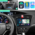 8-Core 4+64G Android 14 Autoradio Carplay GPS Navi Für Honda Civic IX 2012-2017