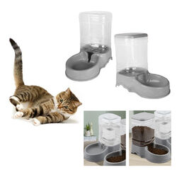 2x Futterautomat für Katzen mit Wasserspender, Futterautomat Und Wasserspender
