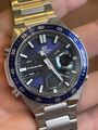 Casio Edifice EFV-C110D-2A Blau Analog Digital Edelstahl Uhr, Neu im Karton