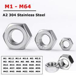 Sechskantmuttern M1 - M64 Edelstahl V2A DIN934 Sechskant-Muttern Mutter Rostfrei