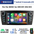 6+128G Autoradio 8Kern Carplay Für BMW 3er E90 E91 E92 E93 4G LTE Android 14 GPS
