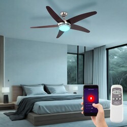 Deckenleuchte Deckenventilator Raumkühler LED Fernbedienung dimmbar RGB Smart