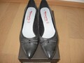 Tamaris Pumps Hochzeit Party Schuhe spitz Leder Schwarz Gr. 41