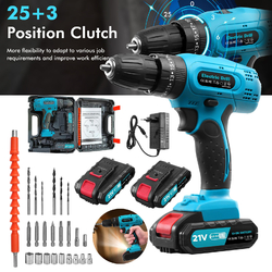 Akkuschrauber Akkubohrer 21 V Li-Ion Bohrschrauber Mit 2 2xAh Akku Ladegerät