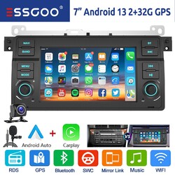 Android 13 Autoradio GPS Carplay RDS Kamera Für BMW 3er E46 318 320 325 M3 MG ZT