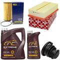 Motoröl Filter Set 5W-40 6 Liter + Ölablassschraube für Audi A3 Seat Skoda VW 