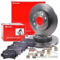 BREMBO BREMSSCHEIBEN +BELÄGE HINTEN FÜR AUDI A3 SEAT SKODA OCTAVIA 2 VW GOLF 5 6