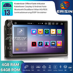 8-Kern Doppel 2Din Android 13 Autoradio GPS DAB+CarPlay Navi DSP WiFi RDS USB BT