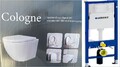 Geberit Duofix Vorwandelement Komplettset + Wand-WC Cologne Spülrandlos  WC Sitz