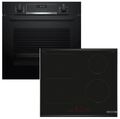 Herdset Bosch Backofen EcoClean mit Induktionskochfeld PowerBooster autark 60 cm