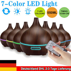 500ML Luftbefeuchter Aroma Diffuser Diffusor Humidifier 7 LED Licht mit Timer