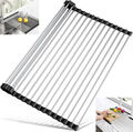 Geschirr Abtropfgestell Edelstahl Abtropfständer Klappbar Abtropfgitter 34x53cm