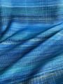 Gardine Schal Vorhang Stoff Meterware blau türkis Linie Breite 1,45m transparent
