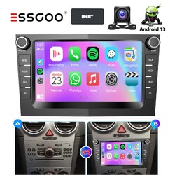 DAB+ Android 13 Carplay Autoradio GPS Navi Kam Für Opel Astra H Corsa C D Zafira